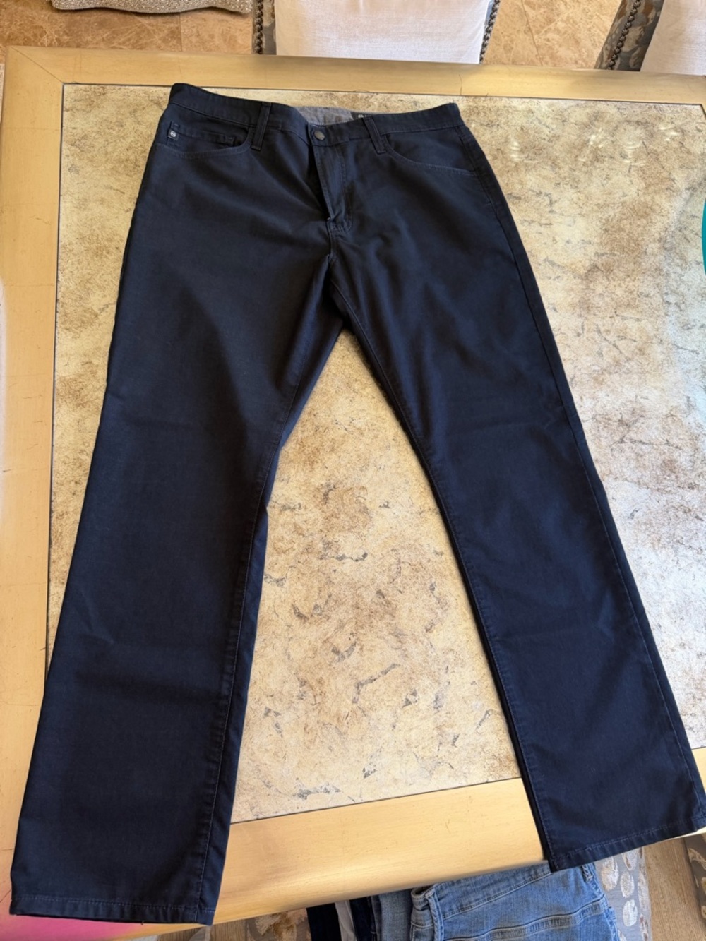 AG Adriano Goldschmied Men’s Straight-Leg Jeans in Black